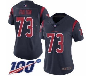 Women's Houston Texans #73 Zach Fulton Limited Navy Blue Rush Vapor Untouchable 100th Season Football Jersey