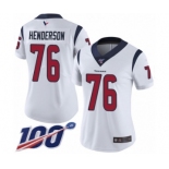 Women's Houston Texans #76 Seantrel Henderson White Vapor Untouchable Limited Player 100th Season Football Jersey