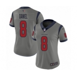 Women's Houston Texans #8 Trevor Daniel Limited Gray Inverted Legend Football Jersey