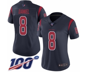 Women's Houston Texans #8 Trevor Daniel Limited Navy Blue Rush Vapor Untouchable 100th Season Football Jersey