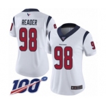 Women's Houston Texans #98 D.J. Reader White Vapor Untouchable Limited Player 100th Season Football Jersey