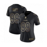 Women's Houston Texans #99 J.J. Watt Black Gold Vapor Untouchable Limited Football Jersey