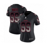 Women's Houston Texans #99 J.J. Watt Limited Black Smoke Fashion Football Jersey