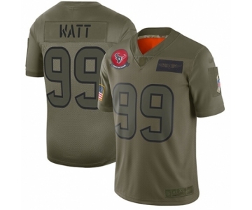 Women's Houston Texans #99 J.J. Watt Limited Camo 2019 Salute to Service Football Jersey