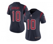 Women's Nike Houston Texans #10 DeAndre Hopkins Limited Navy Blue Rush NFL Jersey