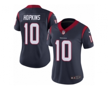 Women's Nike Houston Texans #10 DeAndre Hopkins Vapor Untouchable Limited Navy Blue Team Color NFL Jersey