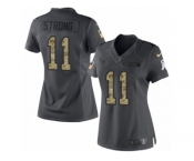 Women's Nike Houston Texans #11 Jaelen Strong Limited Black 2016 Salute to Service NFL Jersey