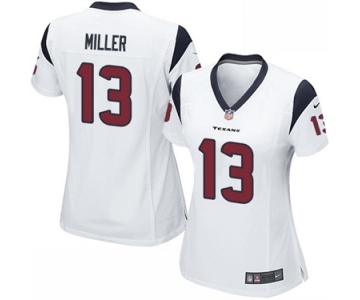 Women's Nike Houston Texans #13 Braxton Miller Game White NFL Jersey