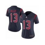 Women's Nike Houston Texans #13 Braxton Miller Limited Navy Blue Rush NFL Jersey