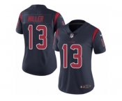 Women's Nike Houston Texans #13 Braxton Miller Limited Navy Blue Rush NFL Jersey