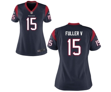 Women's Nike Houston Texans #15 Will Fuller Game Navy Blue Team Color NFL Jersey[Fuller V]