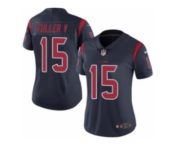 Women's Nike Houston Texans #15 Will Fuller VLimited Navy Blue Rush NFL Jersey