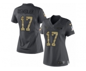 Women's Nike Houston Texans #17 Brock Osweiler Limited Black 2016 Salute to Service NFL Jersey