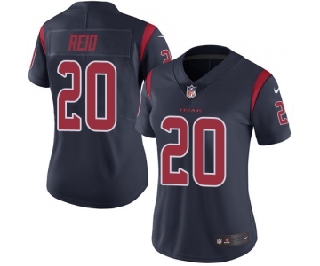 Women's Nike Houston Texans #20 Justin Reid Limited Navy Blue Rush Vapor Untouchable NFL Jersey