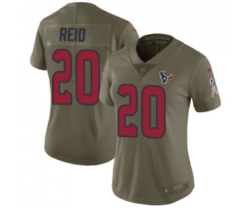 Women's Nike Houston Texans #20 Justin Reid Limited Olive 2017 Salute to Service NFL Jersey