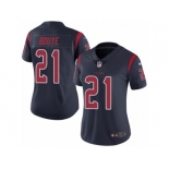 Women's Nike Houston Texans #21 A.J. Bouye Limited Navy Blue Rush NFL Jersey