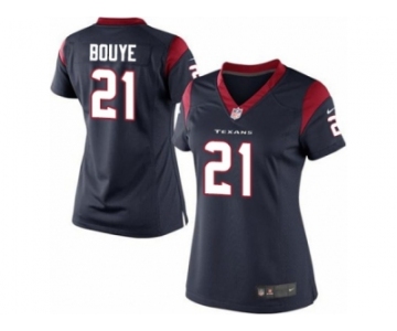 Women's Nike Houston Texans #21 A.J. Bouye Limited Navy Blue Team Color NFL Jersey