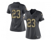 Women's Nike Houston Texans #23 Arian Foster Limited Black 2016 Salute to Service NFL Jersey