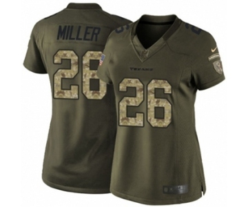 Women's Nike Houston Texans #26 Lamar Miller Limited Green Salute to Service NFL Jersey