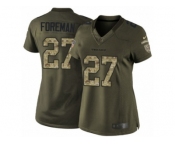 Women's Nike Houston Texans #27 D'Onta Foreman Limited Green Salute to Service NFL Jersey