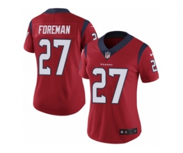 Women's Nike Houston Texans #27 D'Onta Foreman Vapor Untouchable Limited Red Alternate NFL Jersey