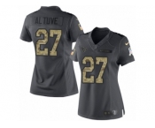 Women's Nike Houston Texans #27 Jose Altuve Limited Black 2016 Salute to Service NFL Jersey