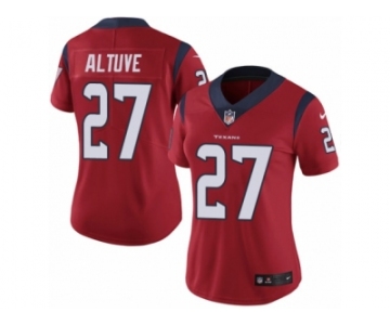 Women's Nike Houston Texans #27 Jose Altuve Vapor Untouchable Limited Red Alternate NFL Jersey