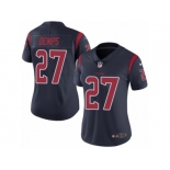 Women's Nike Houston Texans #27 Quintin Demps Limited Navy Blue Rush NFL Jersey