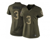 Women's Nike Houston Texans #3 Tom Savage Green Stitched NFL Limited Salute to Service Jersey