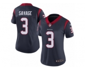 Women's Nike Houston Texans #3 Tom Savage Vapor Untouchable Limited Navy Blue Team Color NFL Jersey