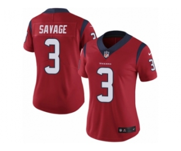 Women's Nike Houston Texans #3 Tom Savage Vapor Untouchable Limited Red Alternate NFL Jersey