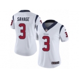 Women's Nike Houston Texans #3 Tom Savage Vapor Untouchable Limited White NFL Jersey