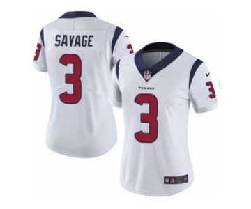 Women's Nike Houston Texans #3 Tom Savage Vapor Untouchable Limited White NFL Jersey