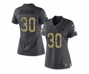 Women's Nike Houston Texans #30 Kevin Johnson Limited Black 2016 Salute to Service NFL Jersey