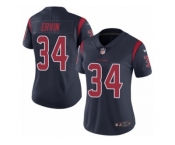 Women's Nike Houston Texans #34 Tyler Ervin Limited Navy Blue Rush NFL Jersey