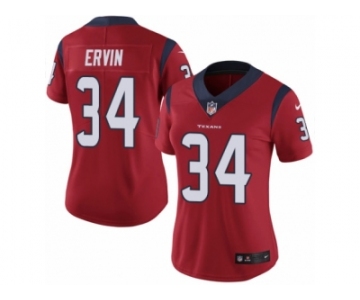 Women's Nike Houston Texans #34 Tyler Ervin Vapor Untouchable Limited Red Alternate NFL Jersey