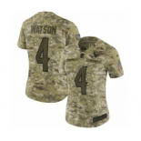 Women's Nike Houston Texans #4 Deshaun Watson Limited Camo 2018 Salute to Service NFL Jersey