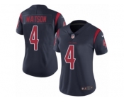 Women's Nike Houston Texans #4 Deshaun Watson Limited Navy Blue Rush NFL Jersey