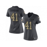 Women's Nike Houston Texans #41 Zach Cunningham Limited Black 2016 Salute to Service NFL Jersey