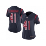 Women's Nike Houston Texans #41 Zach Cunningham Limited Navy Blue Rush NFL Jersey