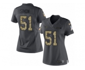 Women's Nike Houston Texans #51 John Simon Limited Black 2016 Salute to Service NFL Jersey