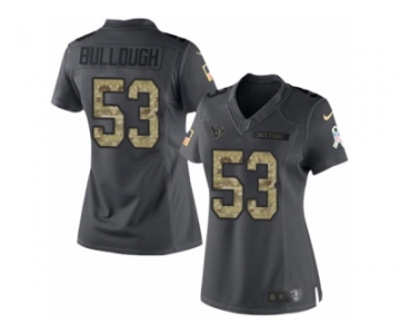 Women's Nike Houston Texans #53 Max Bullough Limited Black 2016 Salute to Service NFL Jersey