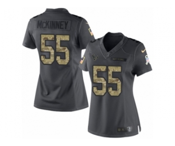 Women's Nike Houston Texans #55 Benardrick McKinney Limited Black 2016 Salute to Service NFL Jersey