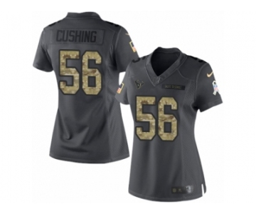 Women's Nike Houston Texans #56 Brian Cushing Limited Black 2016 Salute to Service NFL Jersey