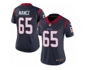 Women's Nike Houston Texans #65 Greg Mancz Vapor Untouchable Limited Navy Blue Team Color NFL Jersey