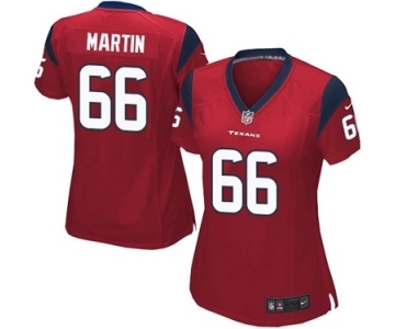 Women's Nike Houston Texans #66 Nick Martin Game Red Alternate NFL Jersey