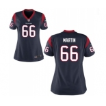 Women's Nike Houston Texans #66 Nick Martin Navy Blue Team Color NFL Jersey