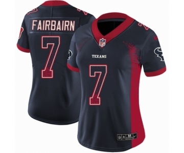 Women's Nike Houston Texans #7 Ka'imi Fairbairn Limited Navy Blue Rush Drift Fashion NFL Jersey