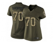 Women's Nike Houston Texans #70 Julien Davenport Limited Green Salute to Service NFL Jersey