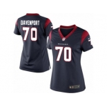 Women's Nike Houston Texans #70 Julien Davenport Limited Navy Blue Team Color NFL Jersey